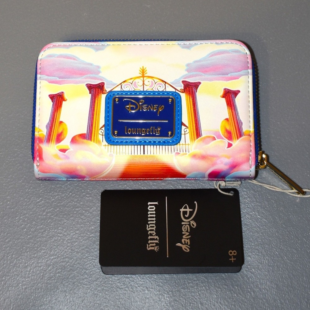 Loungefly Disney‎ Hercules Mount Olympus Wallet Womens OS Blue New Zip Around